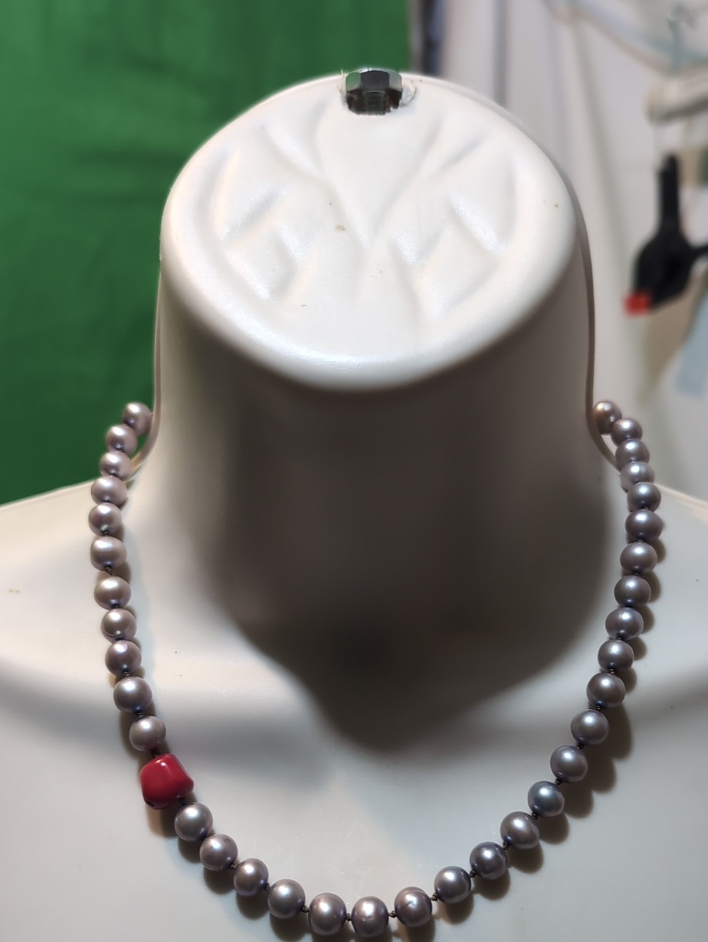 Peyote Bird Necklace with Single Red Accent Bead -real Stone Women Jewelry NWT